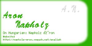 aron napholz business card